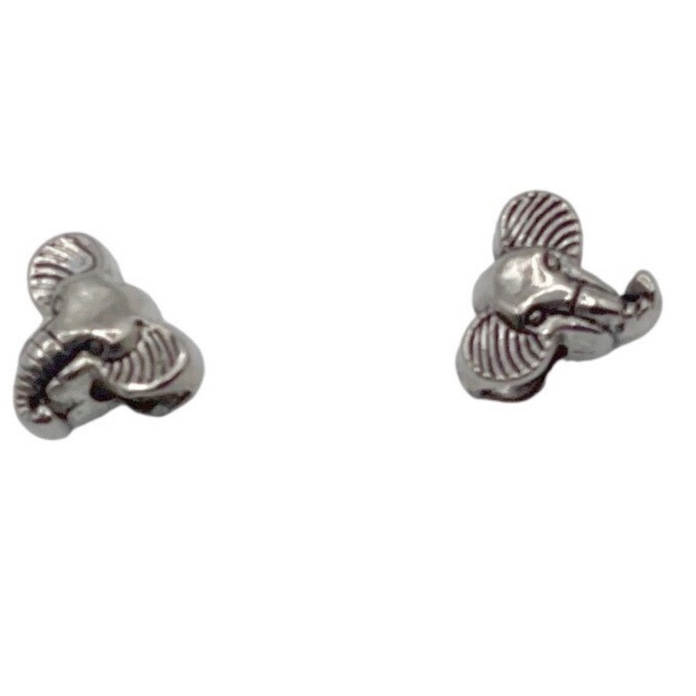 Silver Elephant Head Spacer Beads Animal charms 2pc